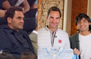 Roger Federer assiste Neeraj Chopra competir na Zurich Diamond League