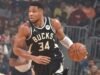 Fontes: Giannis Antetokounmpo afastado 1-2 semanas com distensão na virilha