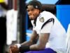 Lamar Jackson, dos Ravens, perde o treino devido a uma lesão no tornozelo