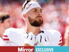 Estrela do 49ers baleada no peito revela danos mentais e PTSD: ‘Eu vivo minha vida de maneira diferente’
