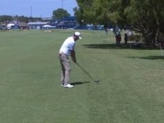 Bola colide com torcedor em evento da Aussie PGA