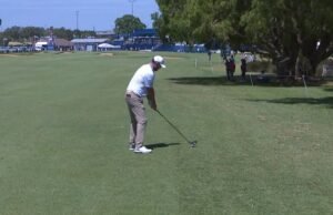 Bola colide com torcedor em evento da Aussie PGA