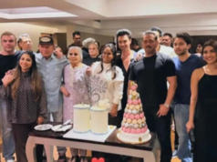 Salman Khan se junta à família nas comemorações do aniversário de Salim Khan-Salma Khan