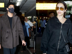 Malaika Arora e o suposto namorado Harsh Mehta vistos no aeroporto de Mumbai