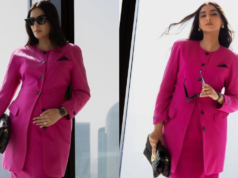 Sonam Kapoor brilha em rosa ao anunciar a segunda gravidez