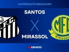 Santos x Mirassol: confira a transmissão ao vivo da Jovem Pan