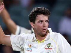 O jogador australiano Jhye Richardson emite um lembrete oportuno de suas credenciais de teste